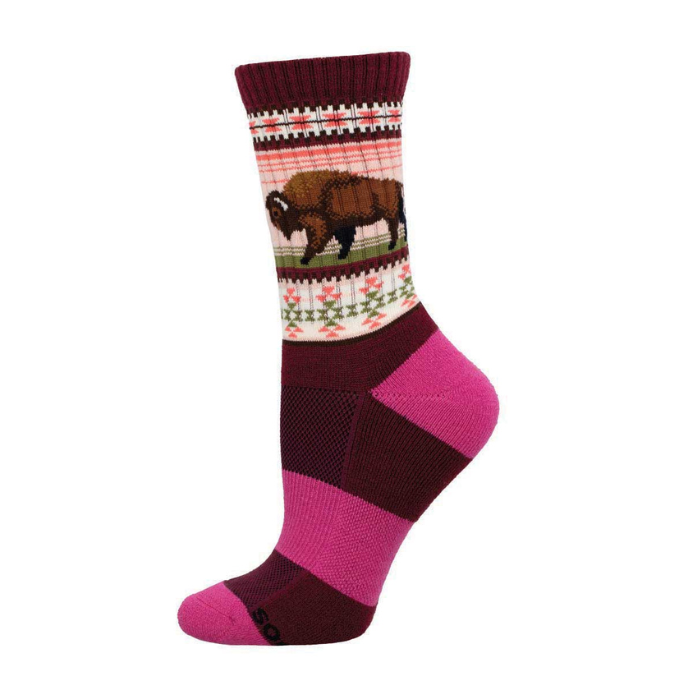 Compass Merino Socks, Buffalo Range, Unisex Size 6-9