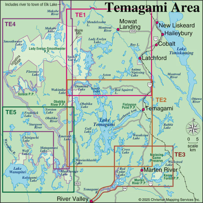 Chrismar Maps: Temagami 5 - Chiniguchi Area