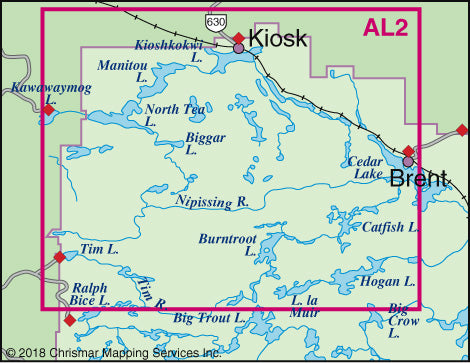 Chrismar Maps: Algonquin 2 - Northwest