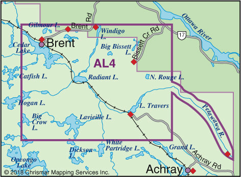 Chrismar Maps: Algonquin 4 - North Central/Petawawa River
