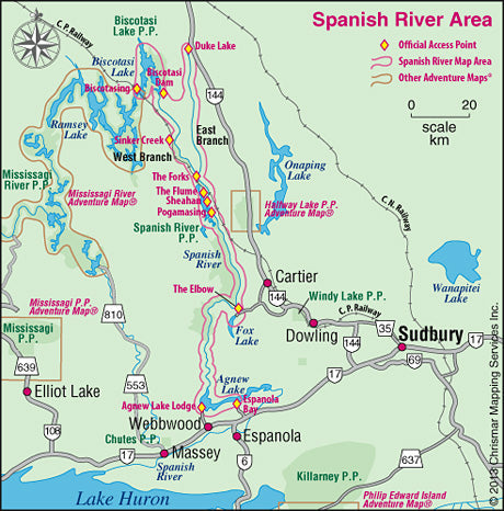 Chrismar Maps: Spanish River Provincial Park & Area