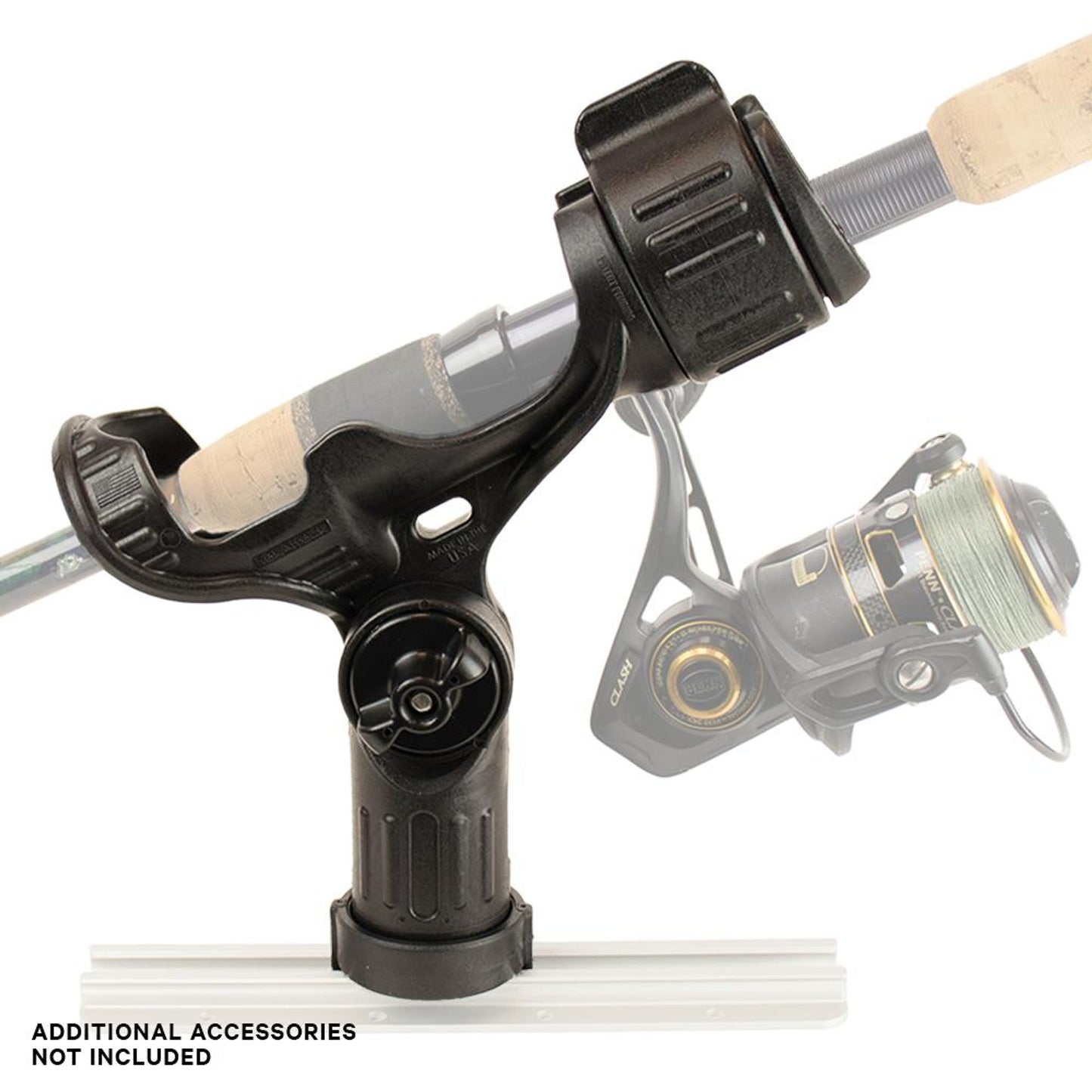 YakAttack Omega Rod Holder with Track Mounted LockNLoad Mounting System