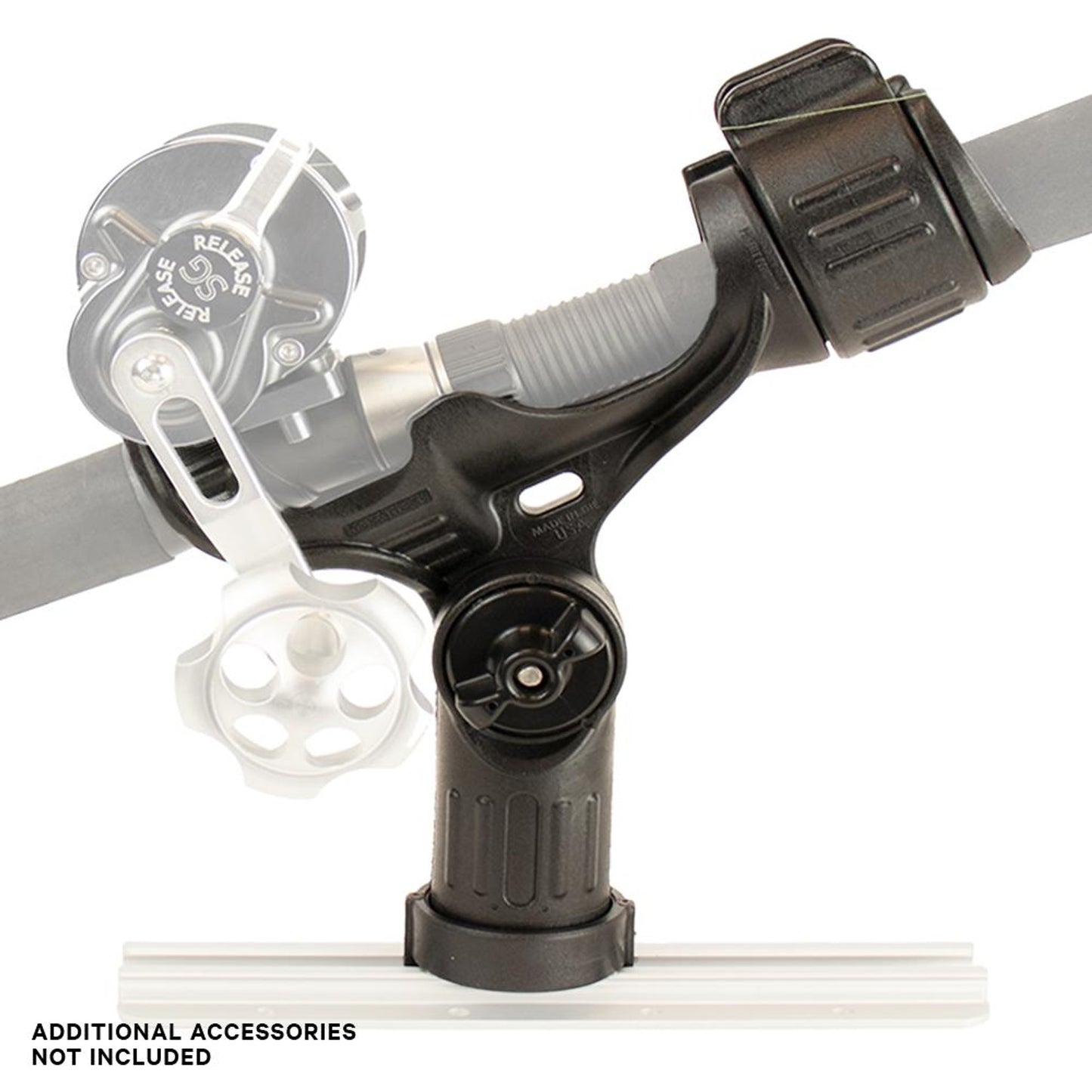 YakAttack Omega Rod Holder with Track Mounted LockNLoad Mounting System
