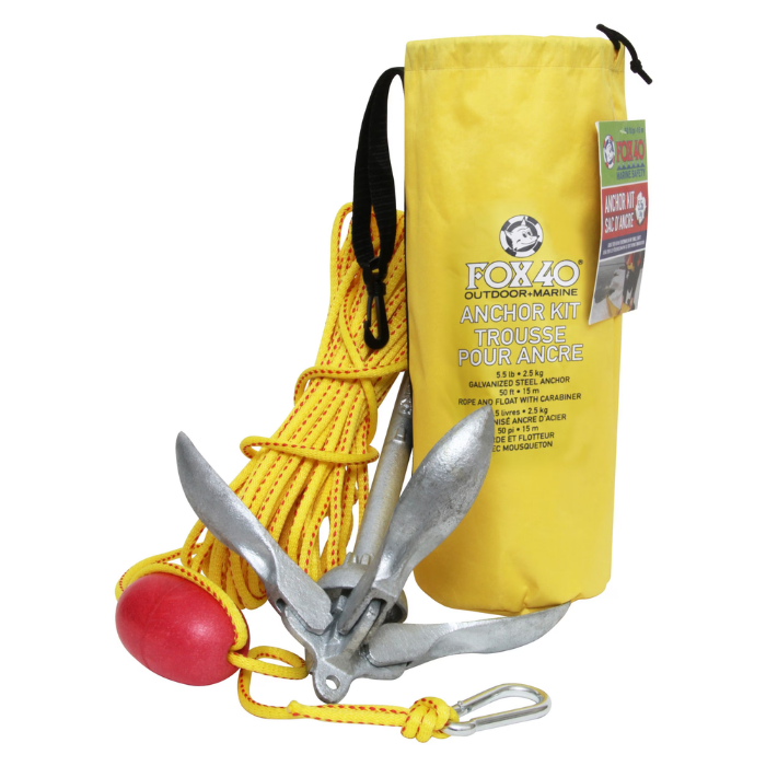 Fox 40 Folding Boating Anchor Kit, 3-pc 5.5-lb