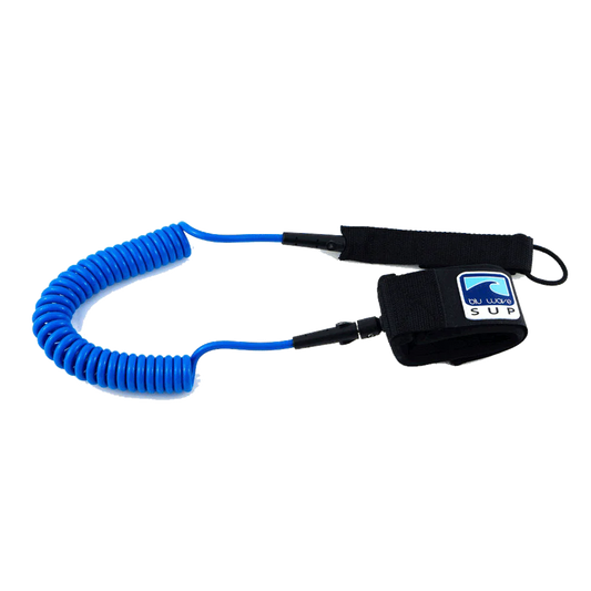 Blu Wave 10' Coil SUP Leash - Blue