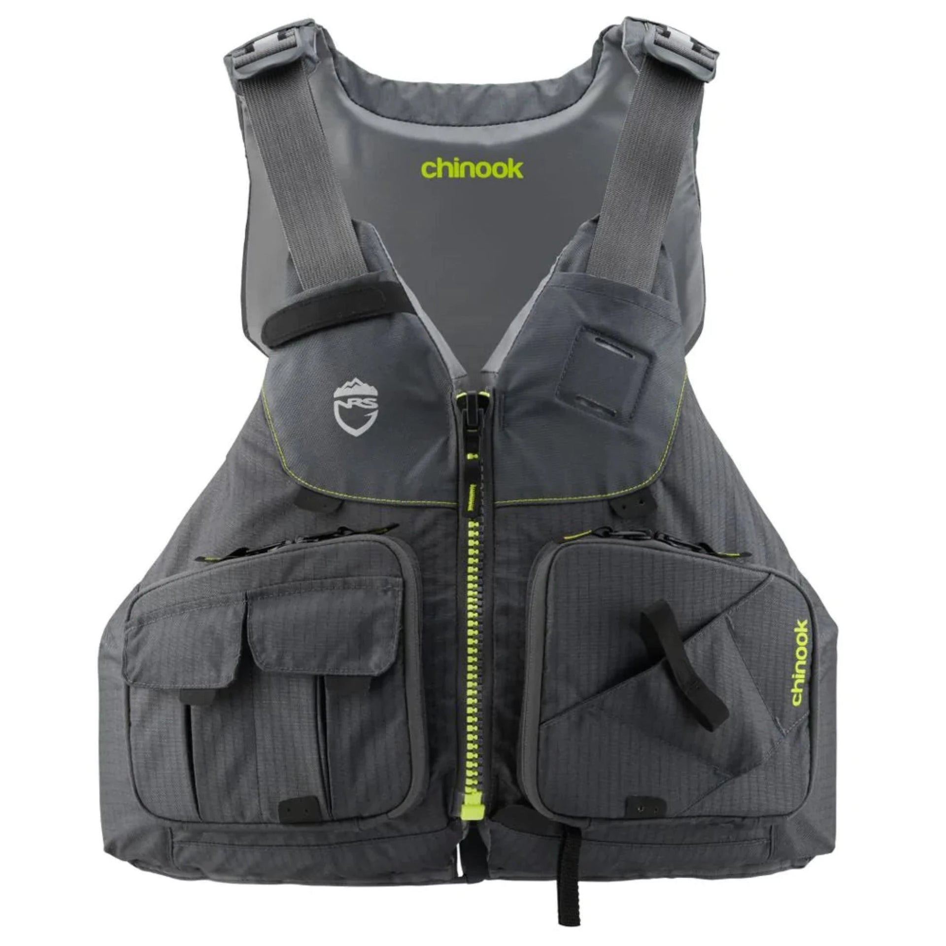 NRS Chinook Fishing PFD Charcoal 2023 The Complete Paddler