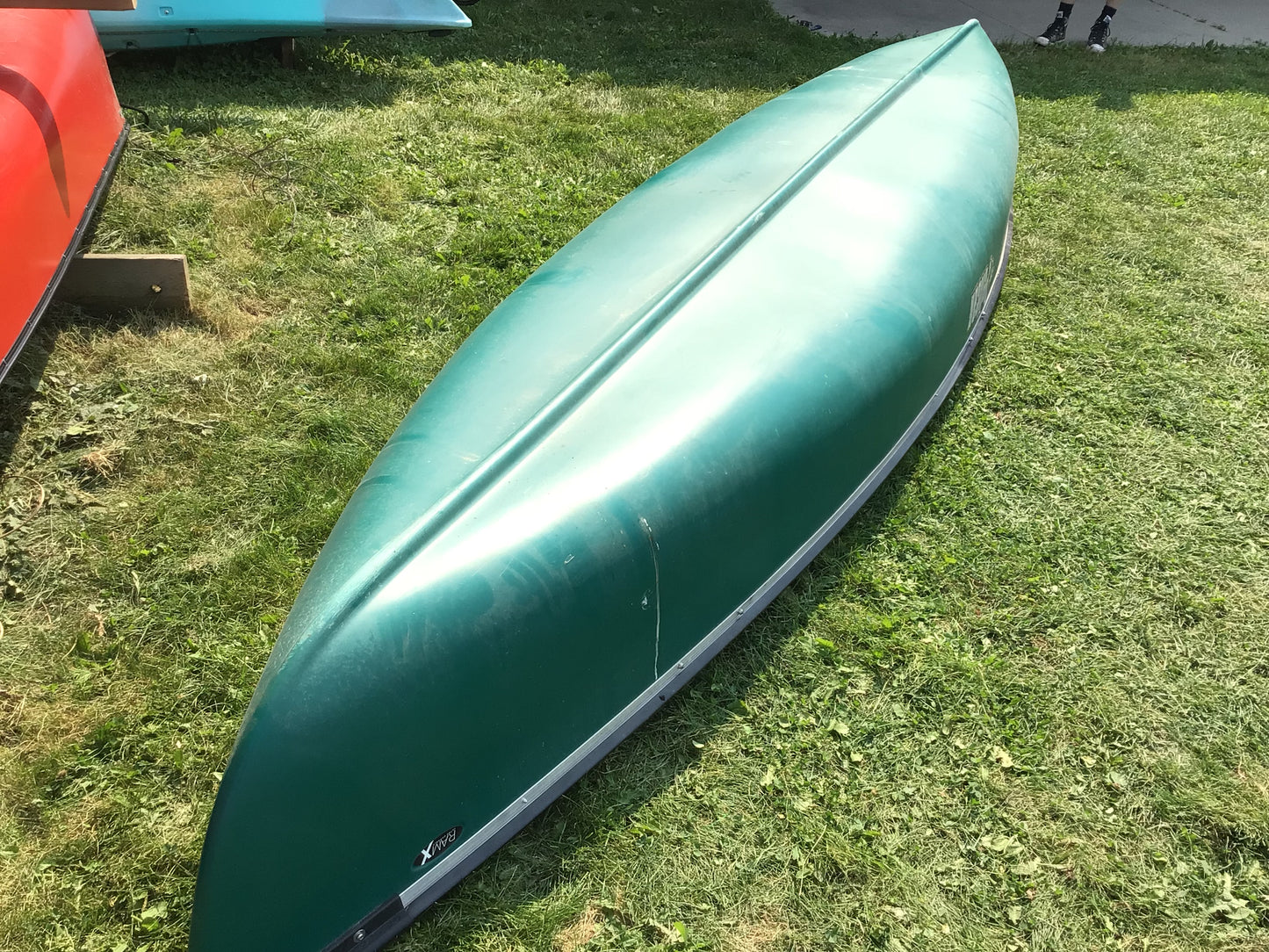 USED Pelican Canoe 15.5 Plastic, Green, 3-Seats