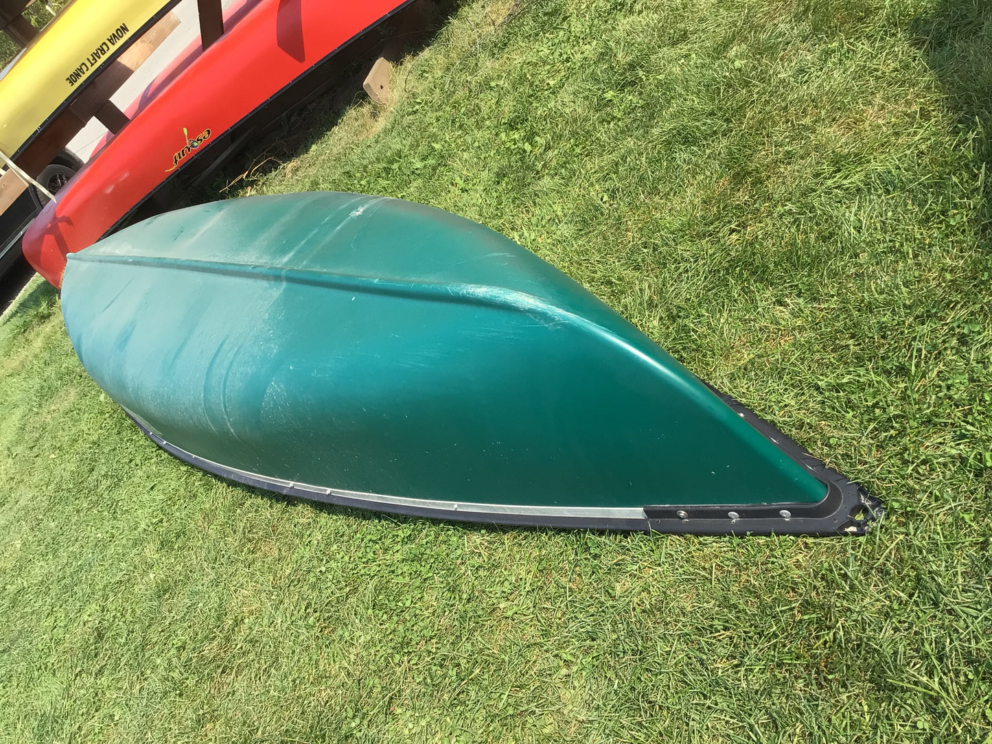 USED Pelican Canoe 15.5 Plastic, Green, 3-Seats