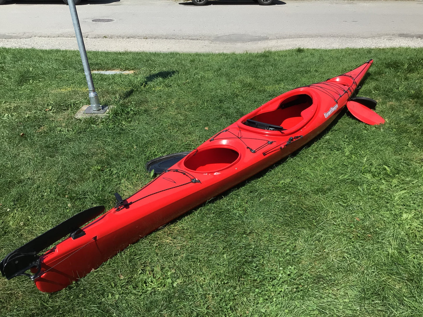 USED Current Designs Squall GT, Rudder, Red