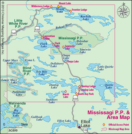 Chrismar Maps: Mississagi Provincial Park & Area